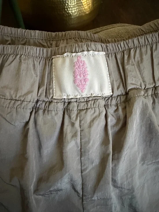 Light Gray FP Movement Shorts with Pink Embroider - Picture 2 of 3